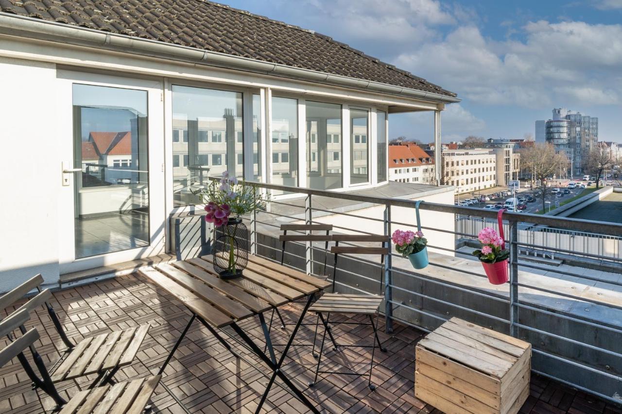 Ferienwohnung Stylisches Penthouse zentral Balkon 75m2 NFLX Hannover Exterior foto